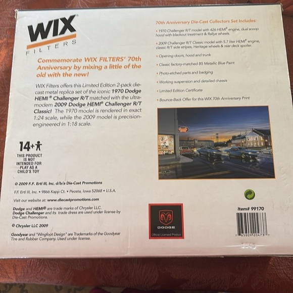 WIX Filters 70th Anniversary Die-Cast Collector Set Brand New - Picture 5 of 7
